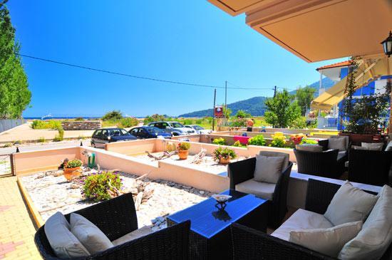Meltemi Villa Chrysi Ammoudia Bagian luar foto